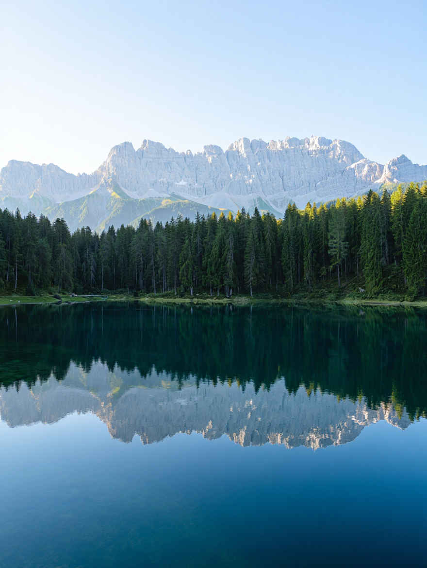 Bayerische Alpen mit Bergseen und schneebedeckten Gipfeln